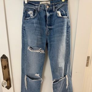 Reformation Cynthia High-Rise Light Blue Denim Jeans